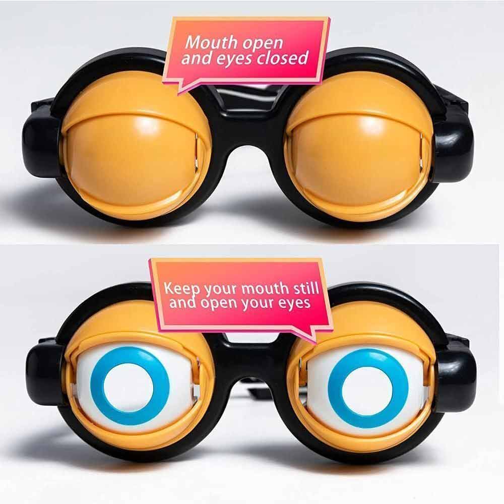 Funny Glasses Crazy Eyes Props Toy Pranks Adult Kids Party Eyewear Crazy Blink