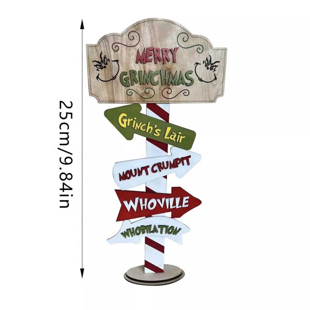 Grinch Whoville Tabletop Decoration - 25cm Festive Christmas Display for Home & Office