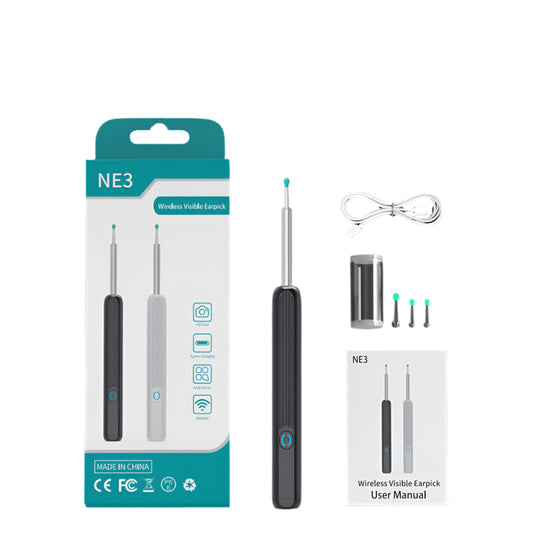 Ear Wax Remover Ear Cleaner Removal Camera Cleaning Pick Tool LED Light Scoop