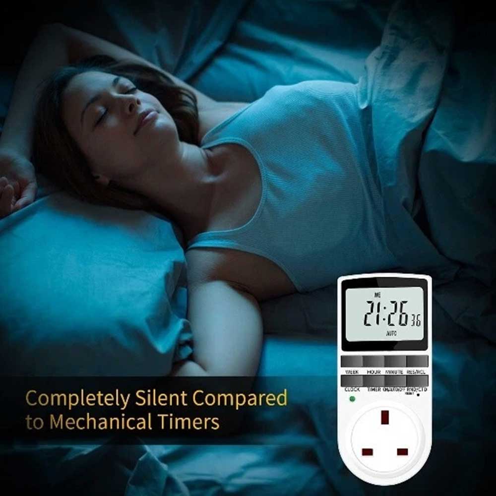 Electronic Digital Timer 12/24 Hour Switch 7 Day Socket UK Plug-in Programmable