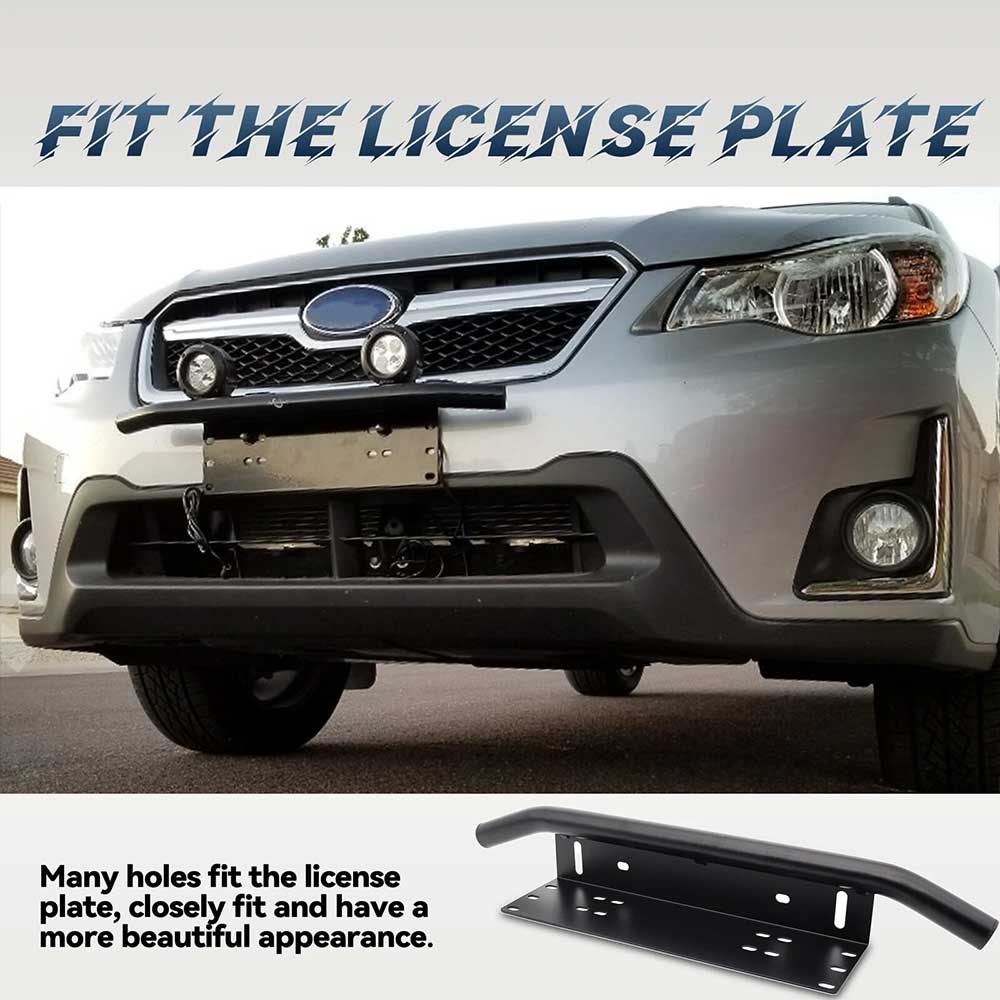 Universal Car License Plate Frame Mount Bracket with LED Light Mounting Points