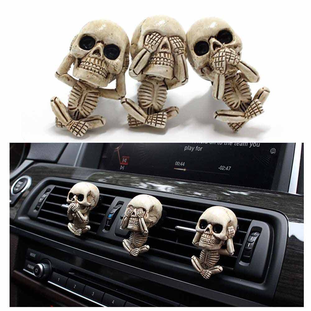 Resin Skull Auto Interior Decor Car Clip Vent Air Freshener Freshner Fragrance