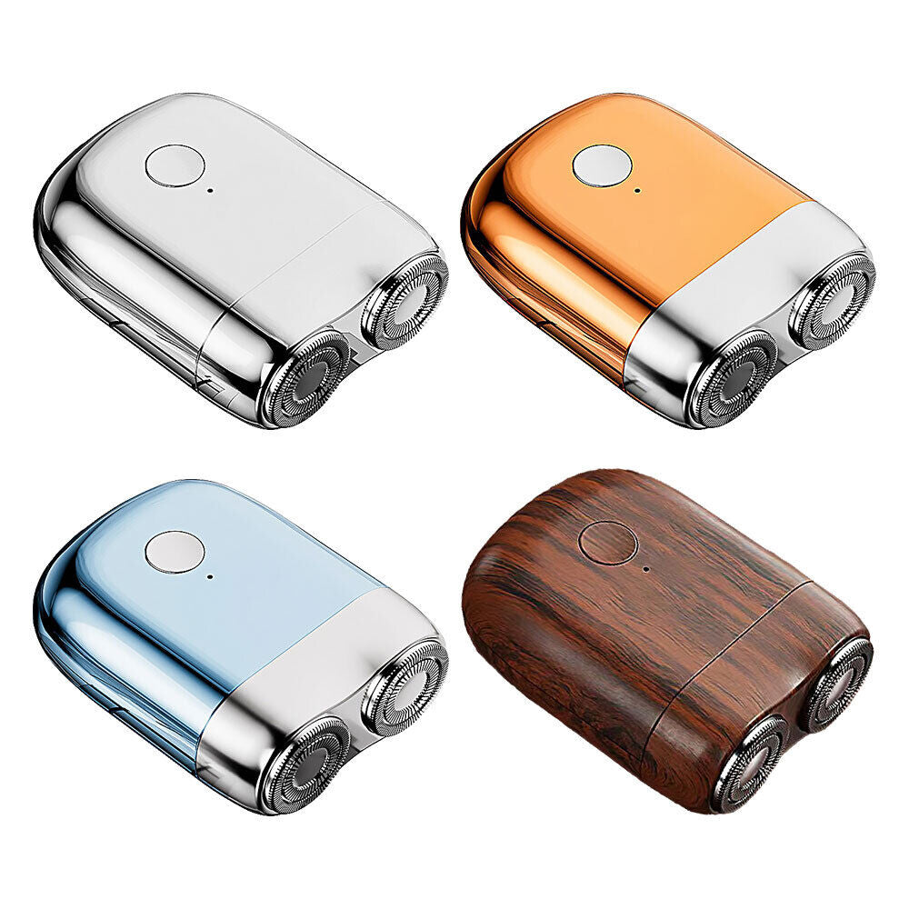 Waterproof USB Rechargeable Men's Shaver – Portable Double Head Electric Razor for Travel & Body Grooming