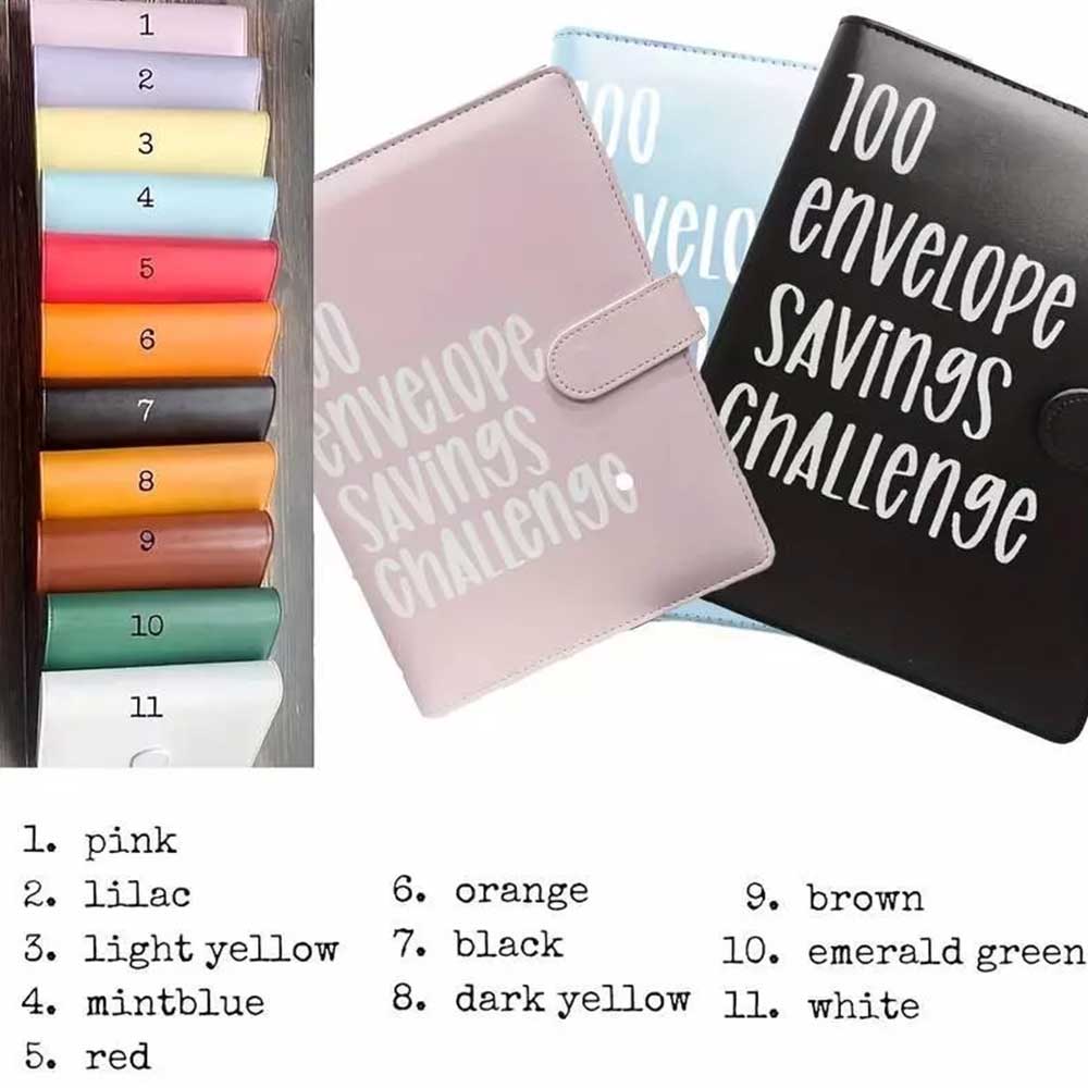 100 Envelope Challenge Budget Planner A5 Money Saving Cash Challenge Book