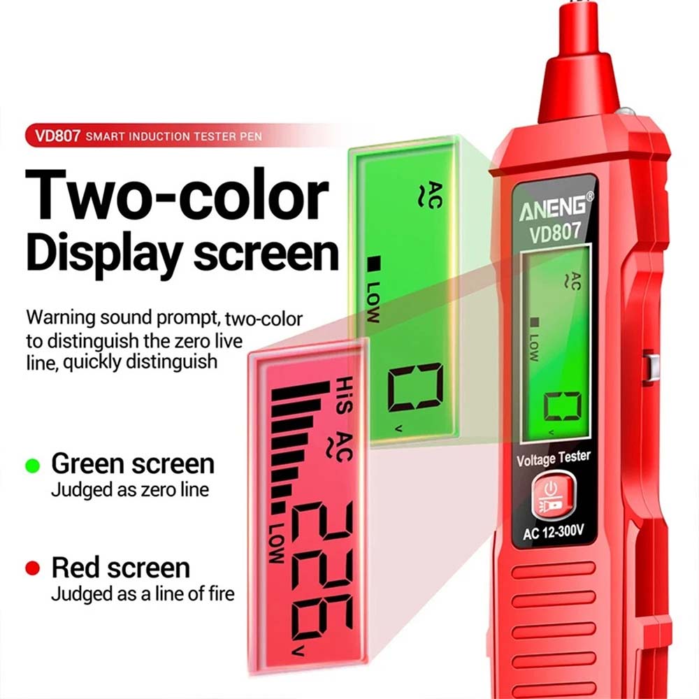 Non-Contact Voltage Tester Pen AC Sensor Power Alert 12-300V Electric Detector