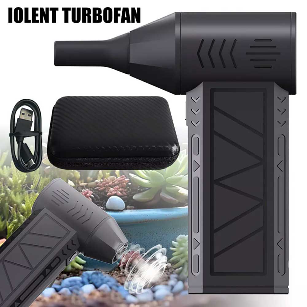 130,000 RPM Cordless Air Duster – Handheld Turbo Blower, 200W High-Speed Dust Cleaning Gun with Type-C Charging