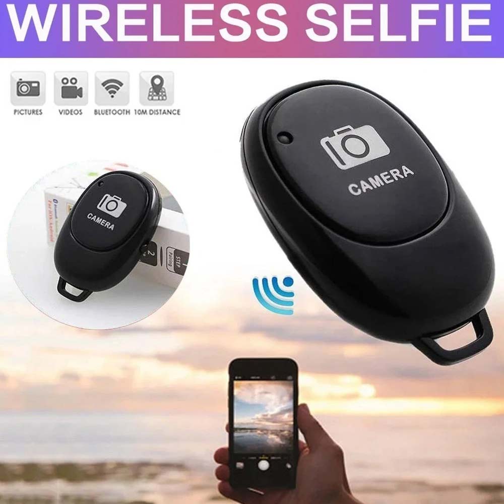2PCS Wireless Bluetooth Camera Shutter Remote - Button Control for Android/Apple