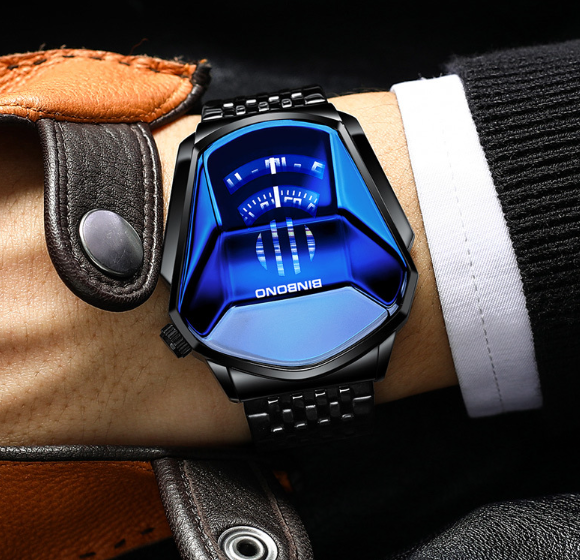 Men's Trendy Fashion Watch Funky Designer Wristwatch Includes Strap Adjuster