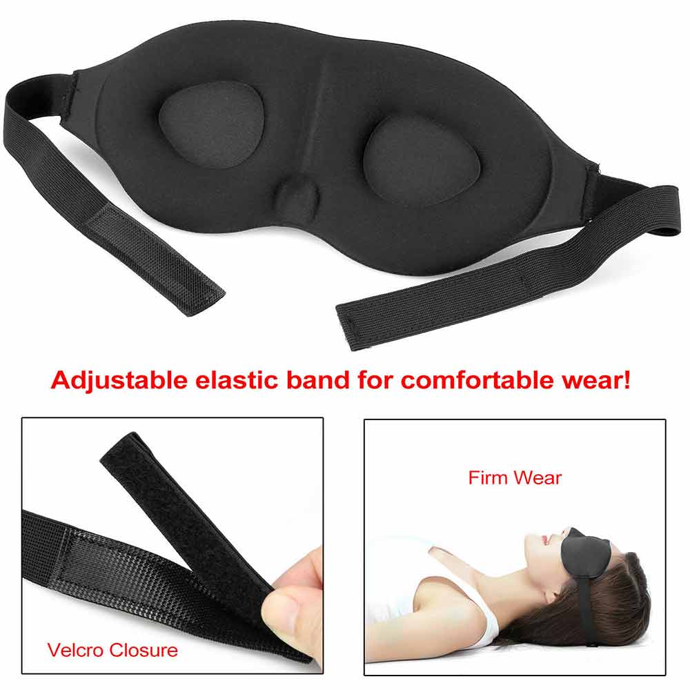 Travel Sleep Eye Mask soft 3D Memory Foam Padded Shade Cover Sleeping Blindfold