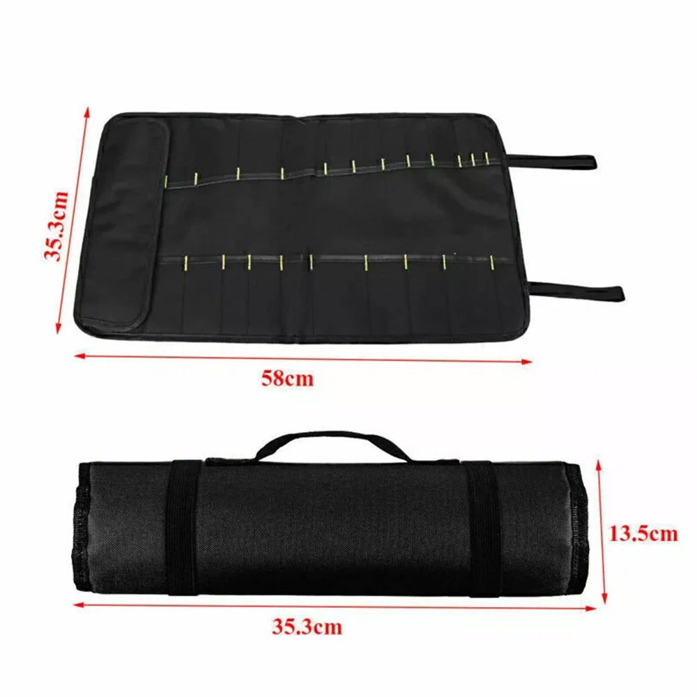 Professional Chef Knife Roll Bag - 22-Pocket Portable Kitchen Tools Case