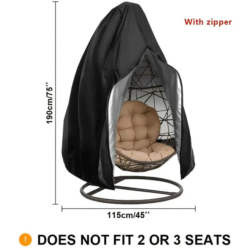Outdoor Hanging Egg Chair Cover - Waterproof 210D Oxford Fabric Dust & Rain Protection