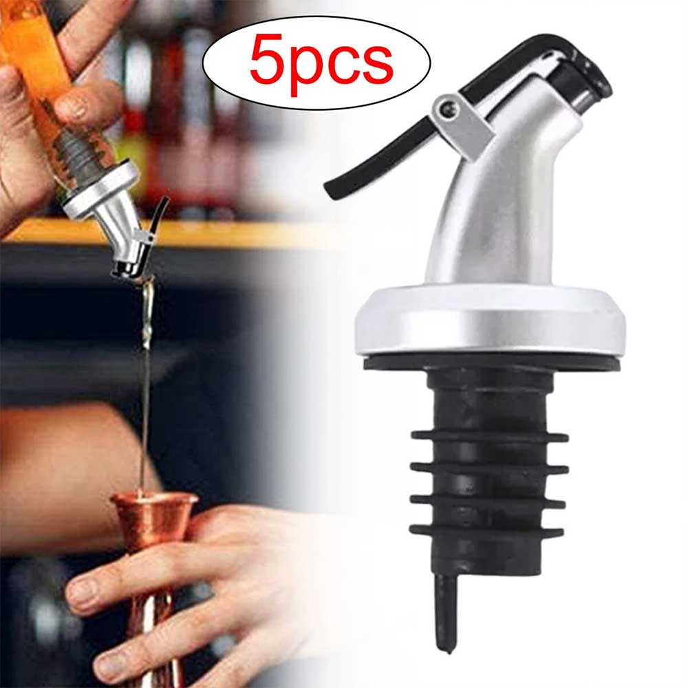 5X Liquor Wine Olive Oil Bottle Pourer Stopper Dispenser Tool Pour Spout Kitcken
