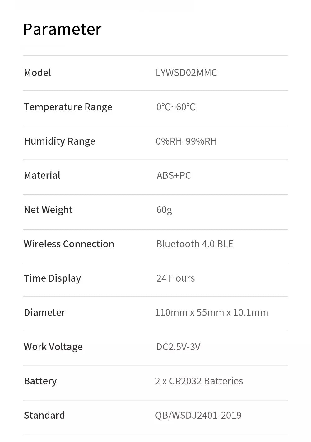 Xiaomi Mijia E-ink Temp Humidity Monitor – Smart Bluetooth Clock Sensor Pro