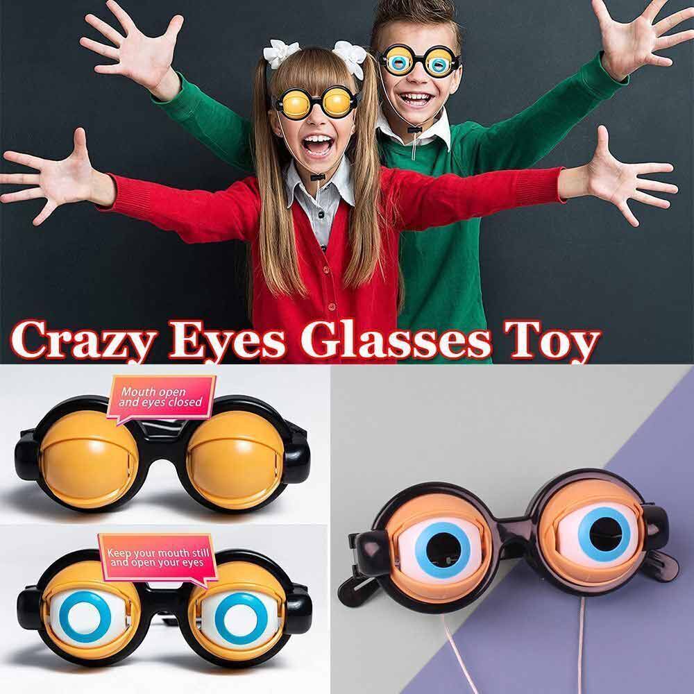 Funny Glasses Crazy Eyes Props Toy Pranks Adult Kids Party Eyewear Crazy Blink