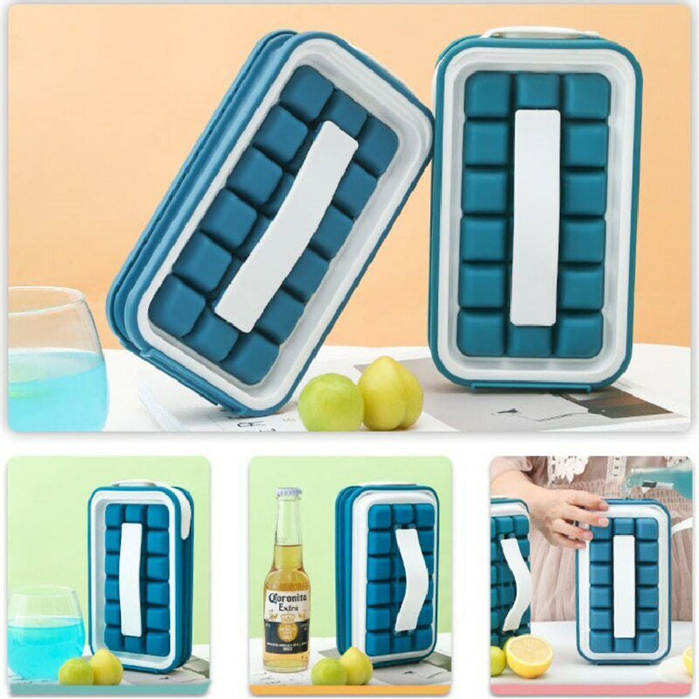 2 In 1 Portable Silicone Ice Ball Maker Foldable Ice Cube Tray Bar Kitchen Tool