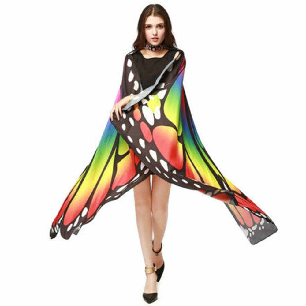 Shawl Butterfly Wings Scarf Halloween Birthday Gift Dress Adult Pretend Cosplay