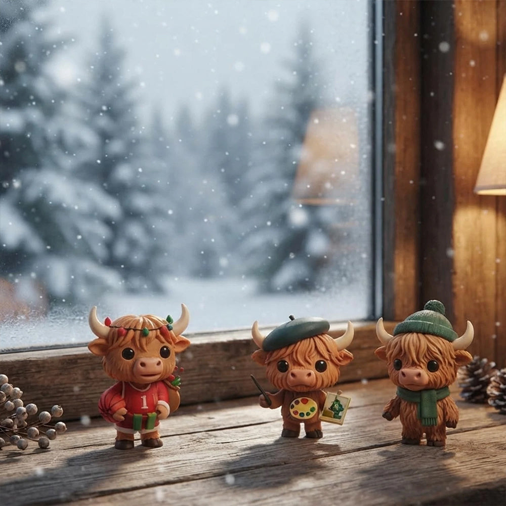 3D Highland Cow Advent Calendar 2026 – 24-Day Christmas Countdown with Figures