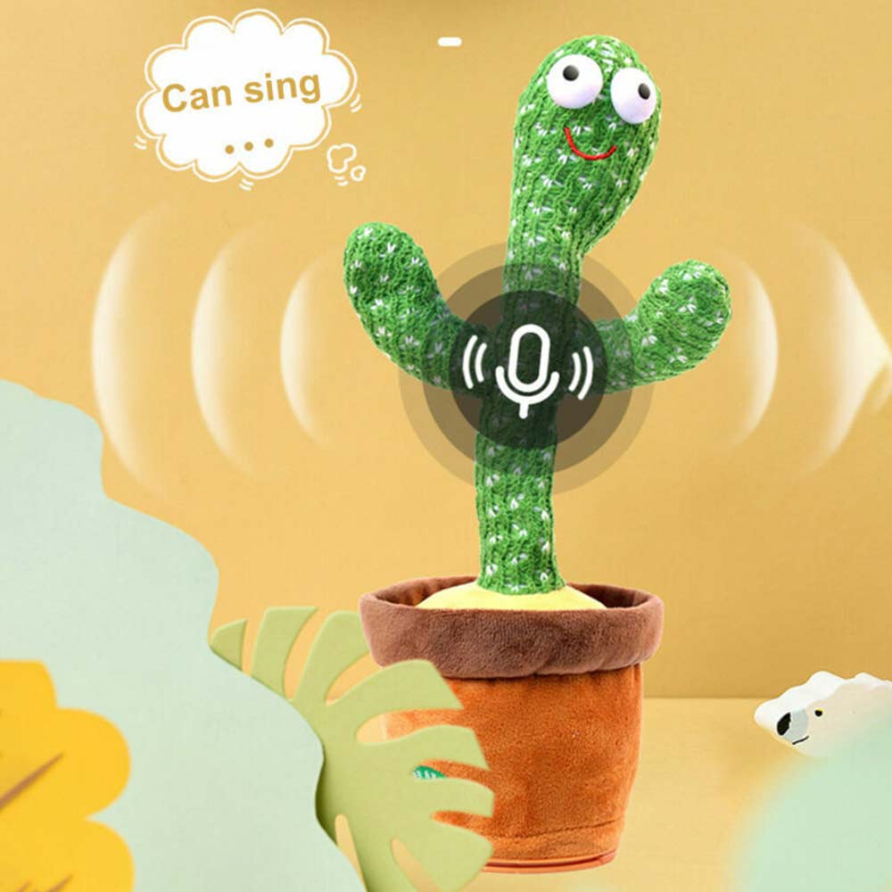 Talking Toy Dancing Cactus Doll Speak Talk Sound Record Repeat Kawaii Cactus Toy