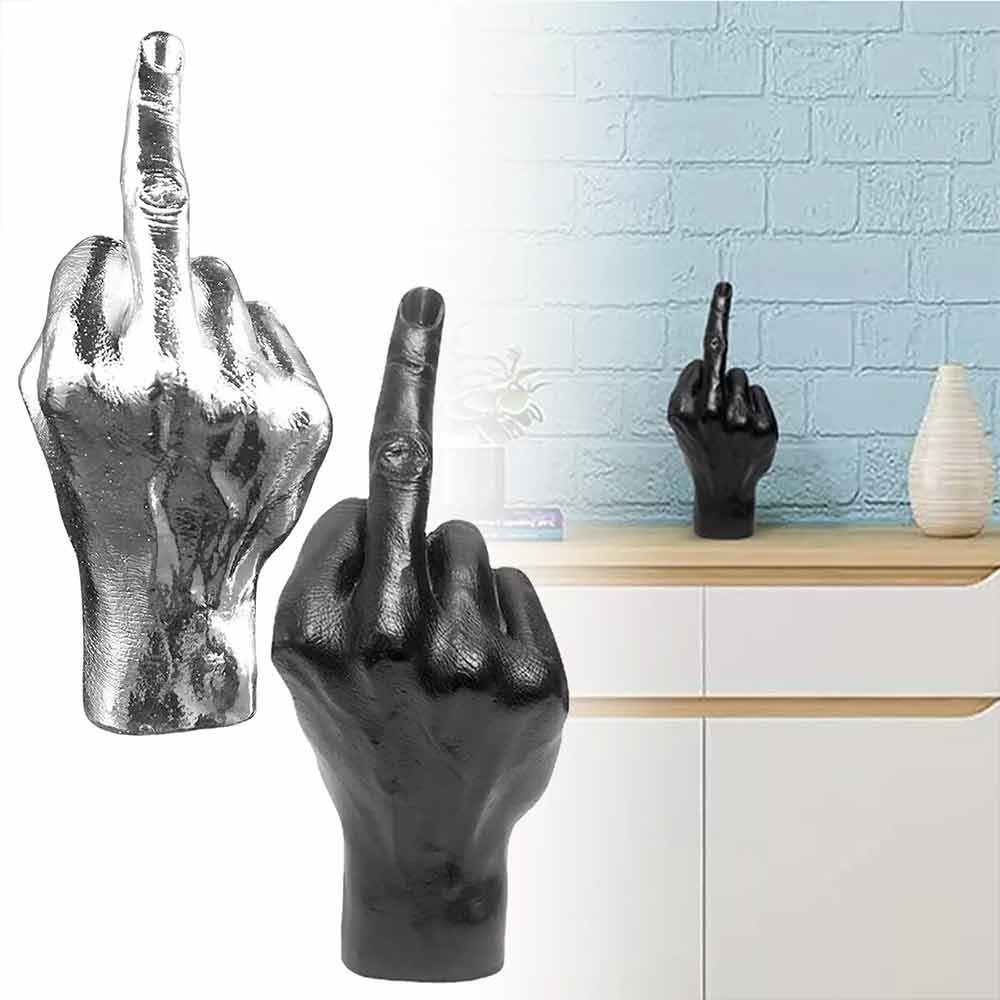 Fun Middle Finger Statue Ornament Resin Craft Decorations Home Office Sculptures