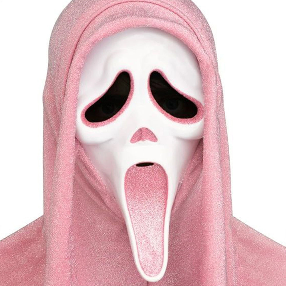 Pink Ghost Face Ghostface Lives Pink Glitter Mask Halloween Costume Scream World