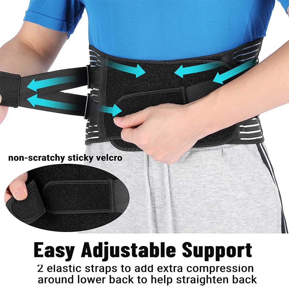 Nylon Lumbar Lower Back Support Brace Pain Relief Posture Orthosis Waist Belt
