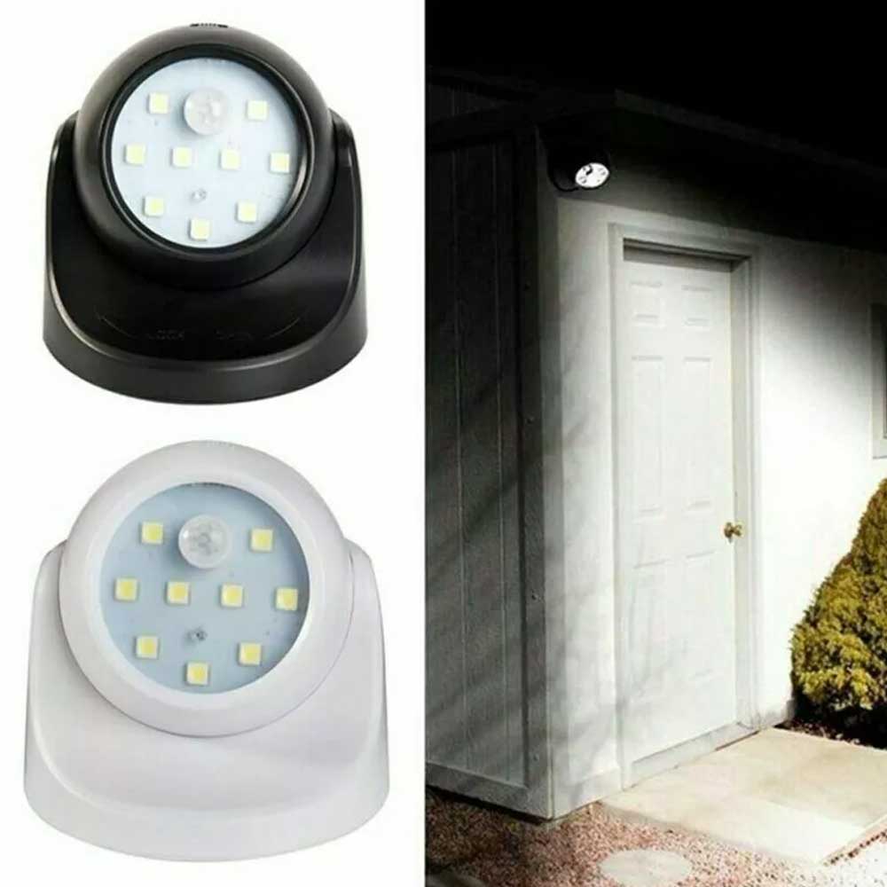 360° Battery Operated Indoor Outdoor Garden Motion Sensor Security LED Light New