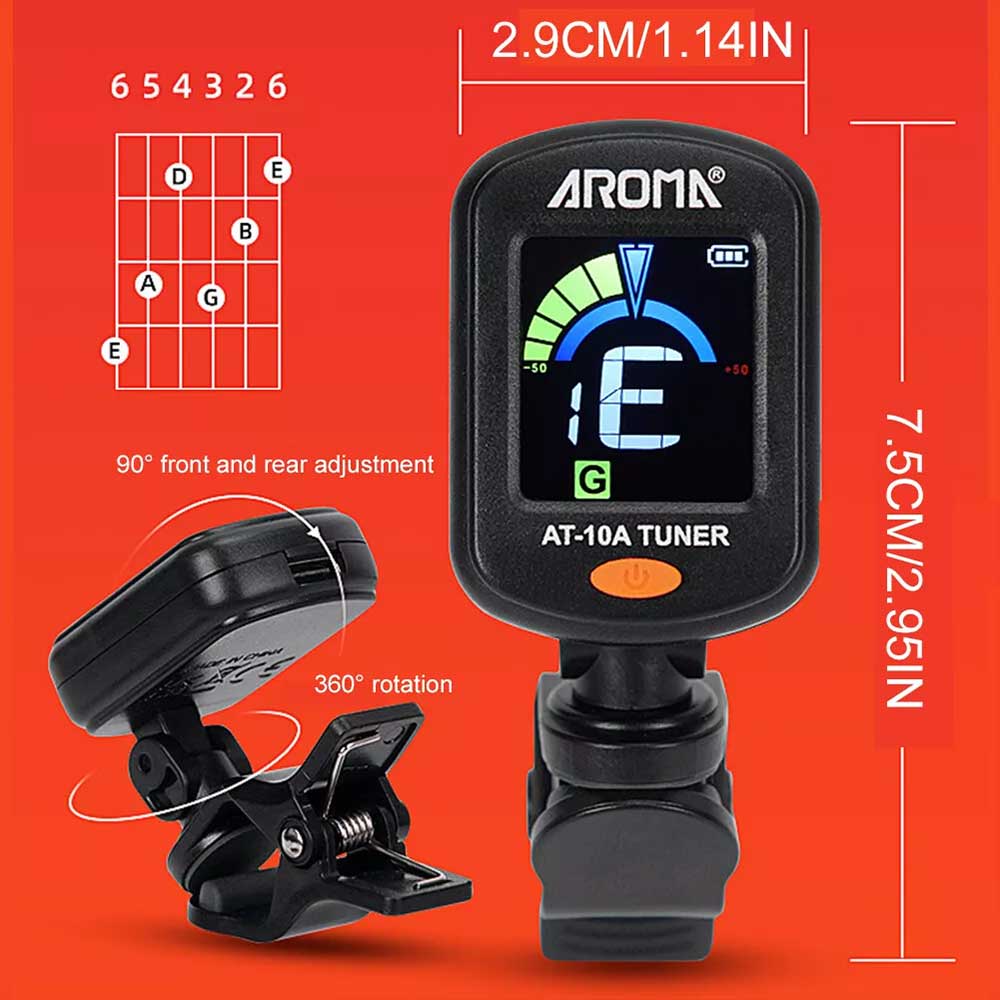 Guitar Tuner Rechargeable Digital Electronic Tuner Acoustic Guitar Tuner Violin