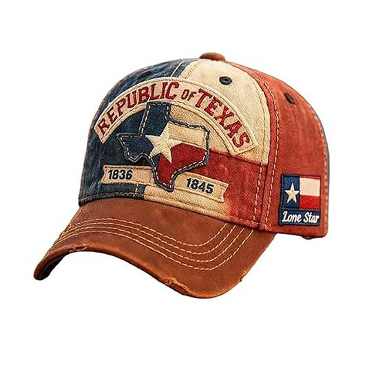 Lone Star Legacy Texas Republic Baseball Cap (1836-1845) Vintage Washed Texas Pride Hat Unisex Adjustable