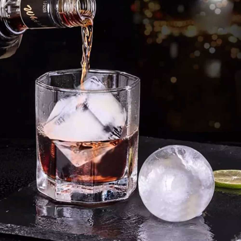 8 Grid Large Ice Ball Maker Whiskey Mould Big Mold Sphere Silicone Ice Cube Tray