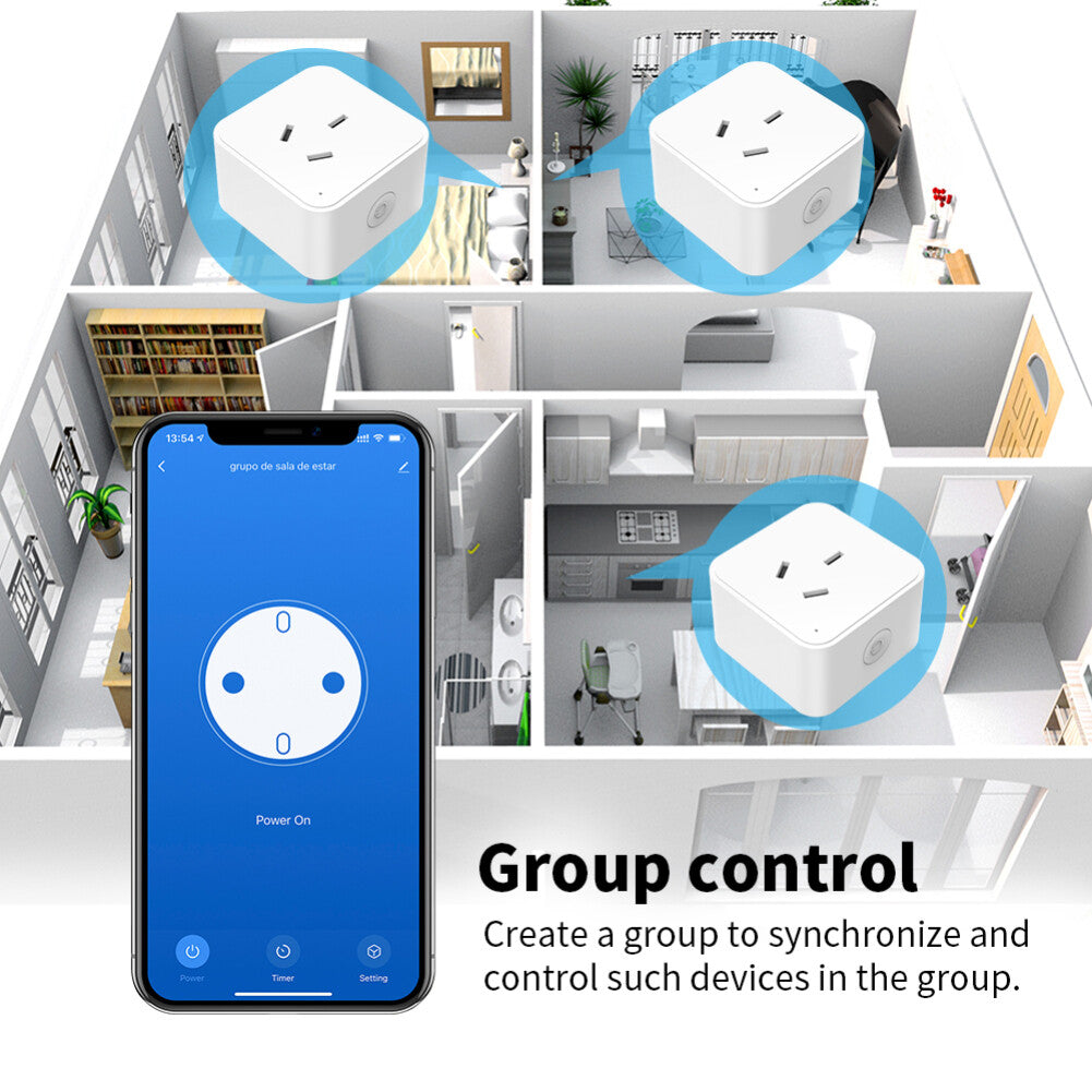 Tuya WiFi / Zigbee 16A Smart AU Socket Plug Voice Control for Alexa Google Home
