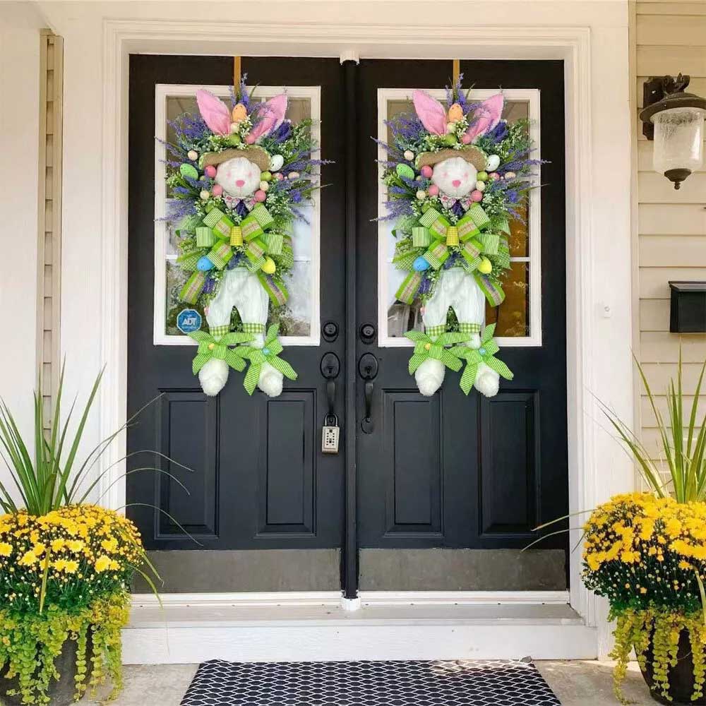 Easter Bunny Rabbit Wreath Decor Front door Party Decor Wedding Decor Spring