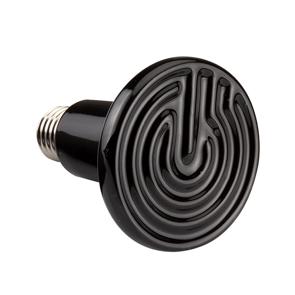 2-Pack 150W Ceramic Heat Emitter – E27 Infrared Heat Lamp for Reptiles, No-Light 24/7 Heating