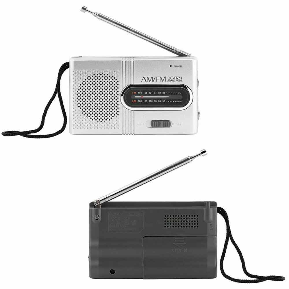 Pocket AM FM Radio – Portable Mini Travel Radio with Built-in Stereo Speaker