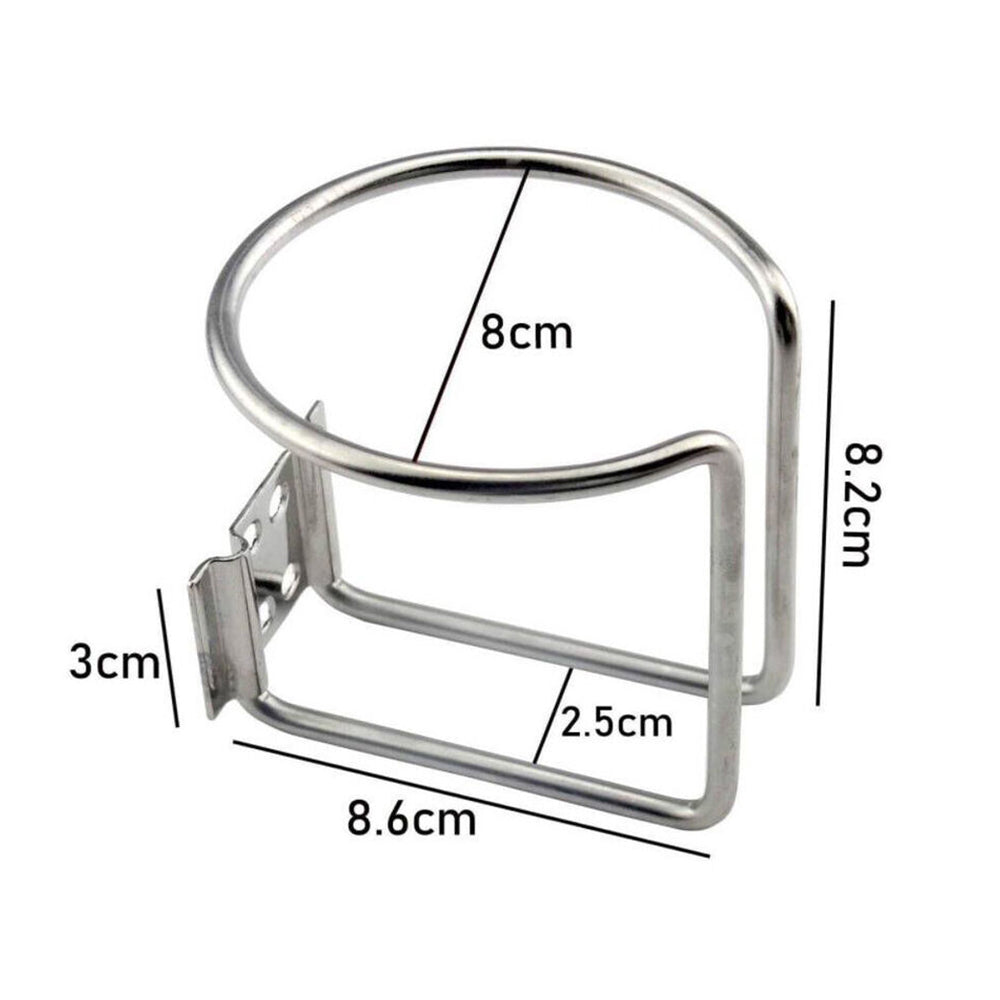 2pcs Stainless Steel Boat Ring Cup Drink Holder for Marine Yacht Truck RV Car Trailer