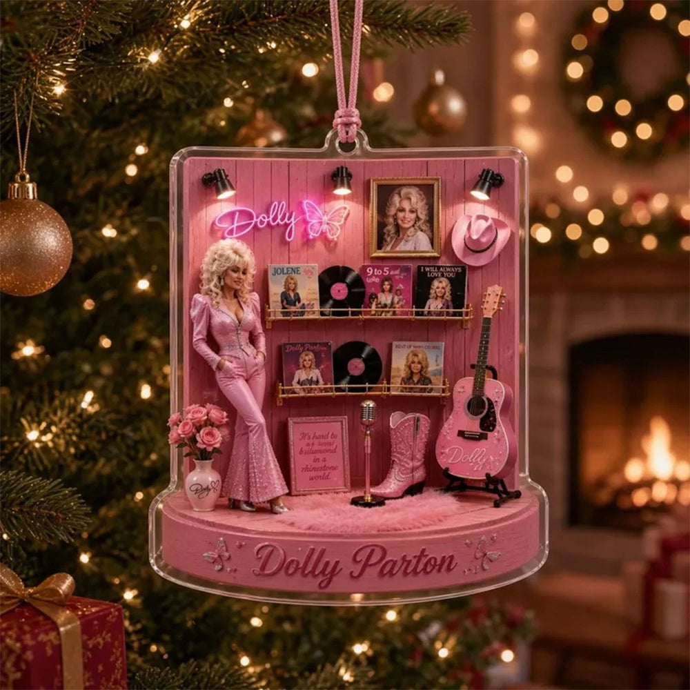 Dolly Parton Memorial Ornament – 2D Acrylic Xmas Tree Hanging Decoration 2026
