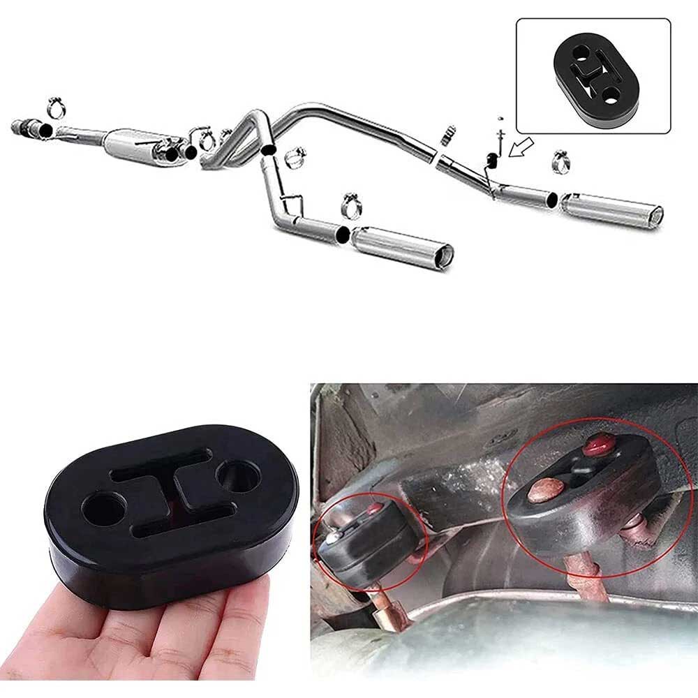 4PCS Car Exhaust Rubber Hangers - Heavy Duty Universal Pipe Mount Brackets