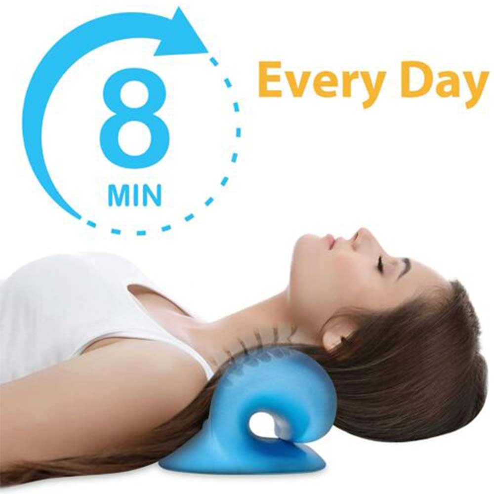 Neck Traction Pillow Cloud Shape Neck Stretcher Cervical Massage Pain Relief