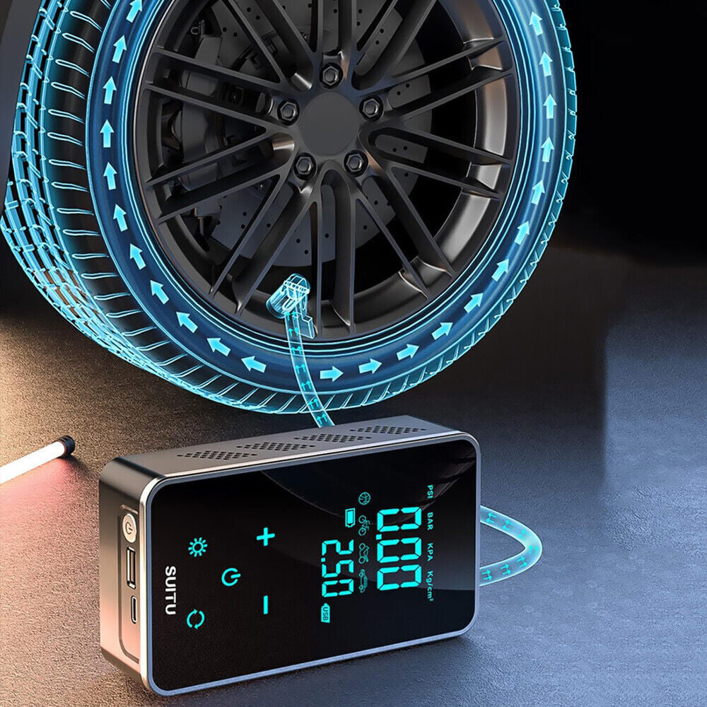 Wireless Car Electric Air Compressor Portable  Digital Touch Tyre Inflator Pump