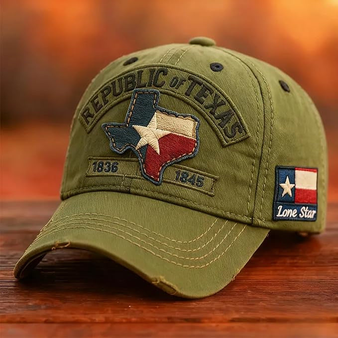 Lone Star Legacy Texas Republic Baseball Cap (1836-1845) Vintage Washed Texas Pride Hat Unisex Adjustable