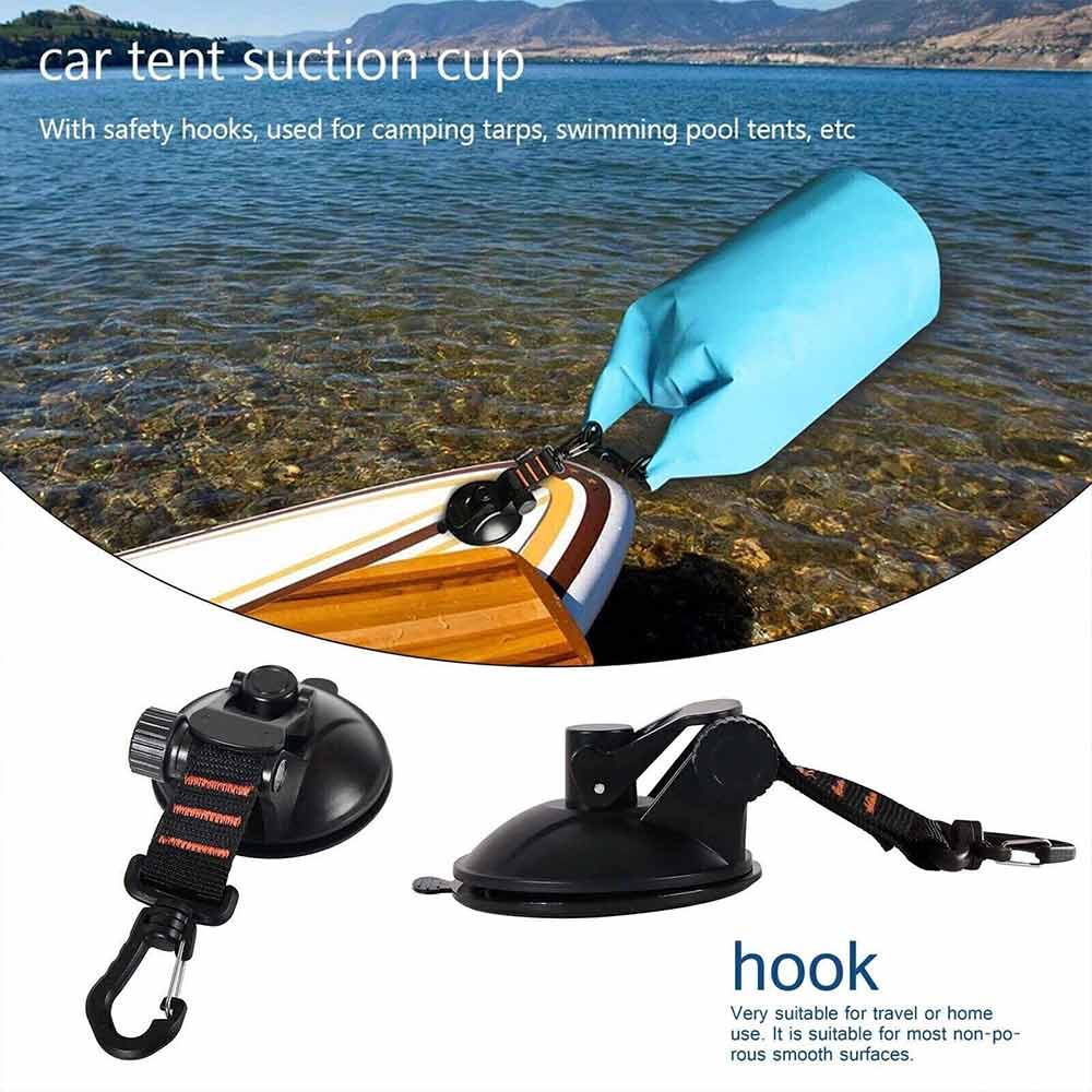 4pcs Suction Cup Anchor Securing Hook Tie Down Camping Tarp as Car Side Awning