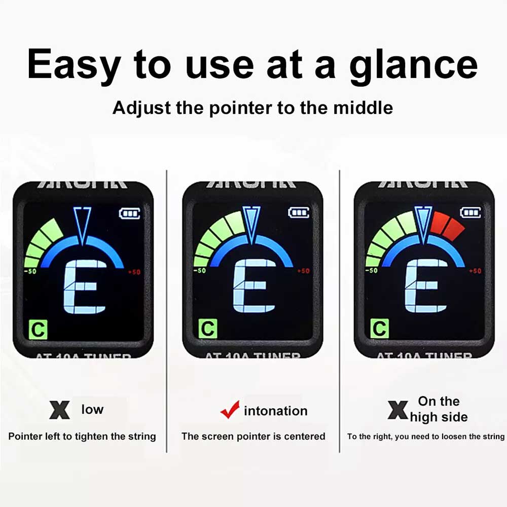 Guitar Tuner Rechargeable Digital Electronic Tuner Acoustic Guitar Tuner Violin
