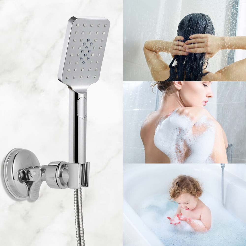 Shower Head Holder Bathroom Wall Mount Adjustable with Vacuum Strong Suction Cup