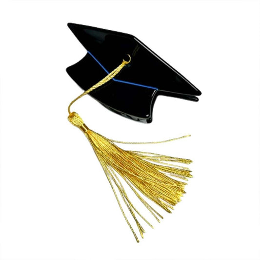 2X Graduation Cap Tassel Hair Clip - Mini Graduation Cap Hair Claw for Graduation Decor