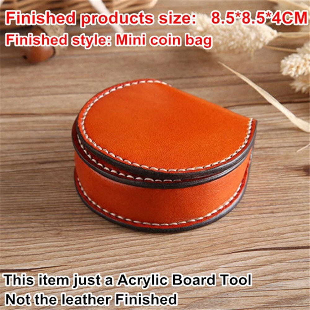 5pcs DIY Leather Wallet Template - Acrylic Stencil for Coin Purse Crafting