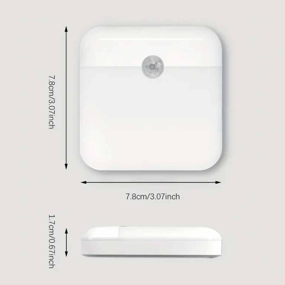 Motion Sensor Night Light – USB Rechargeable PIR Bi-Colour Lamp for Bathroom, Magnetic