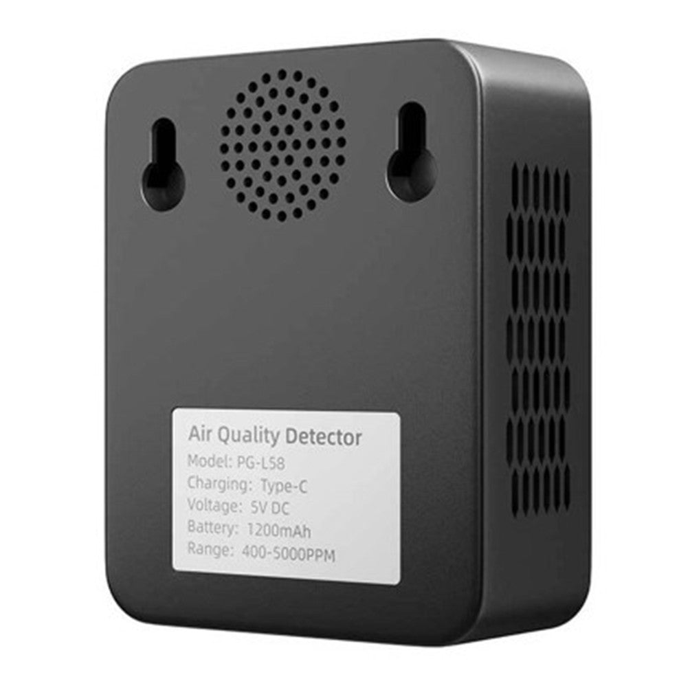 5-in-1 Air Quality Monitor – Portable CO2, HCHO, TVOC, Temp & Humidity Detector with USB-C Recharge