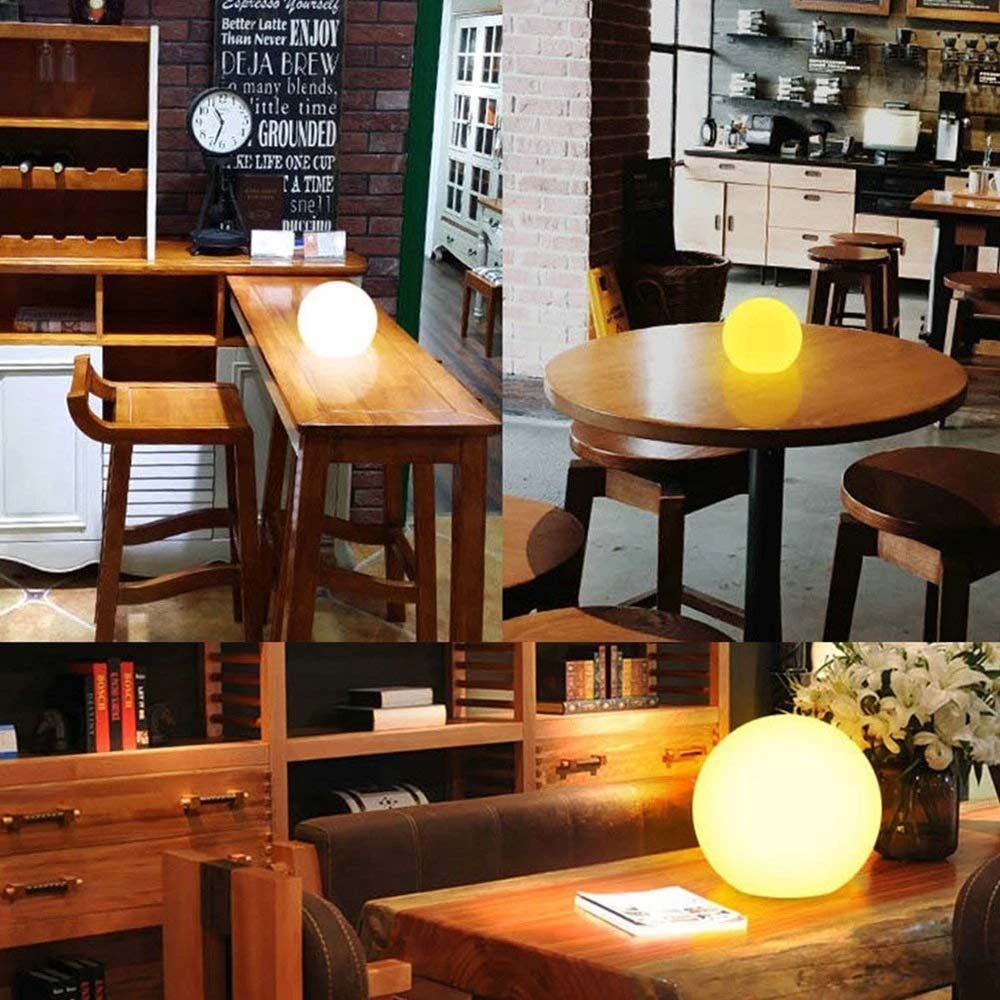 RGB LED Globe Light 15CM - 16 Colors Remote Control Mood Lamp, IP65 Waterproof