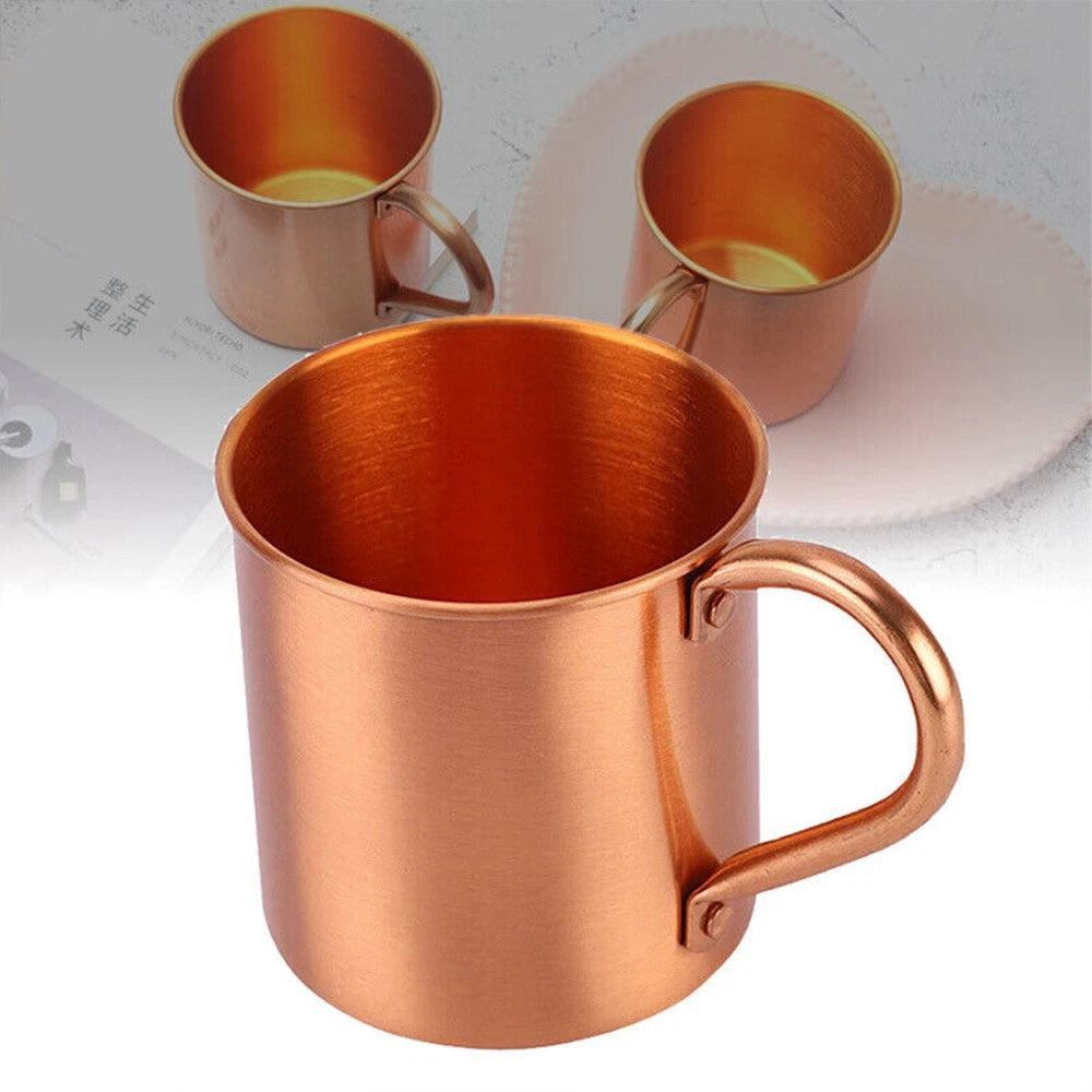 450ml Solid Pure Copper Moscow Mule Mug – Icy Cold Classic for Cocktails, Coffee & Beer