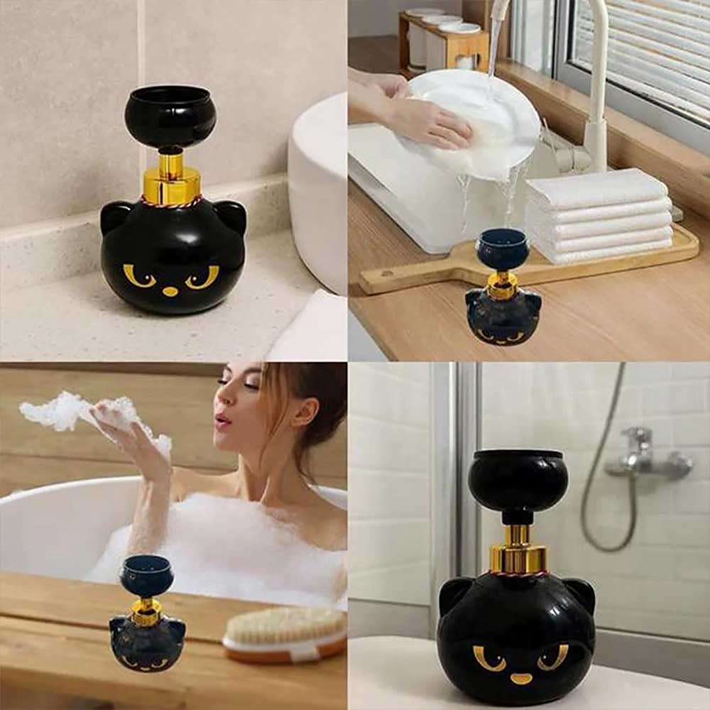 Magic Cat Paw Foam Soap Dispenser - Cute Halloween Hand Wash Dispenser with Refillable Bottle
