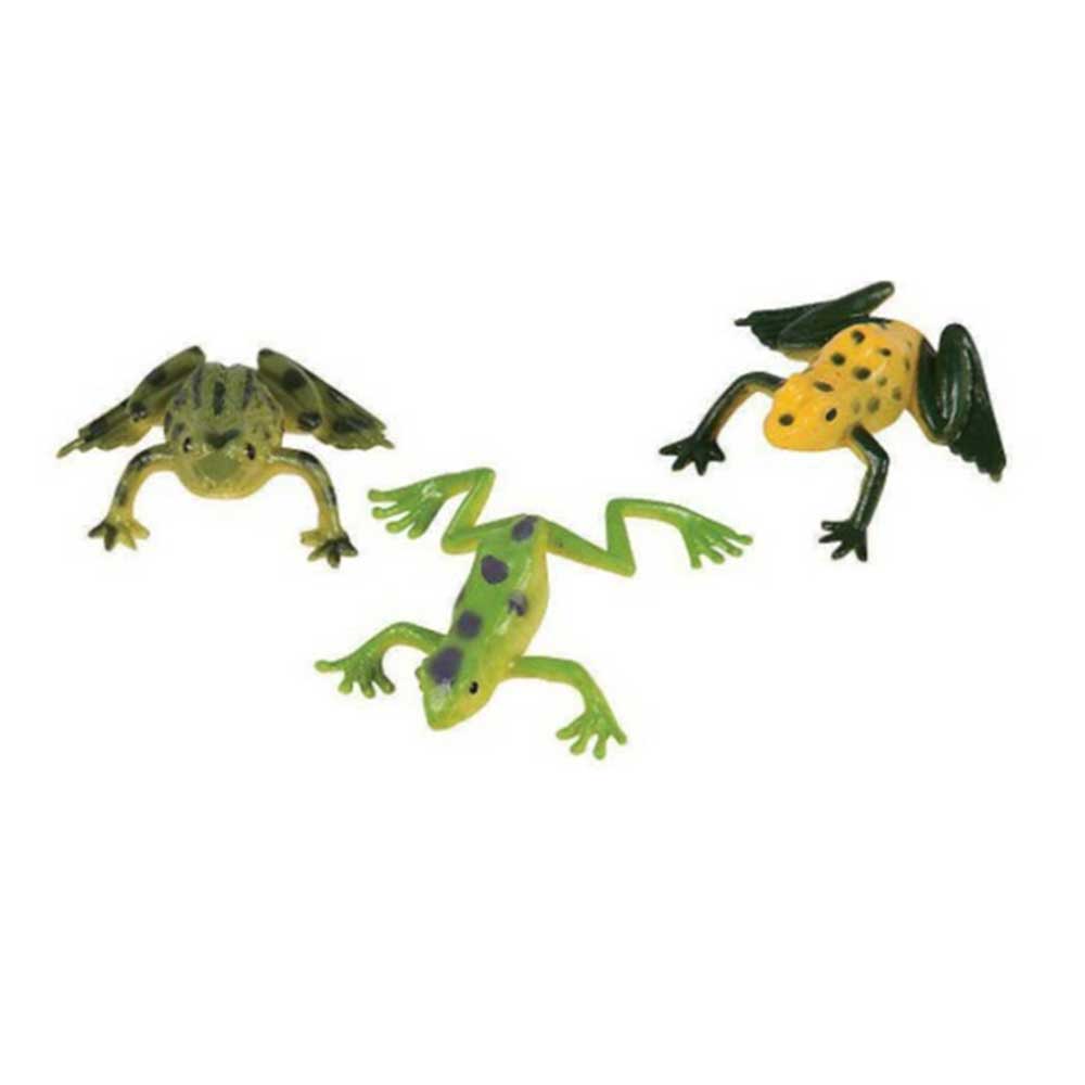 12 Mini plastic FROGS Collections Spring Nature Educational Toys model